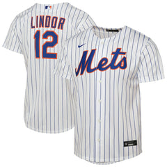 Francisco Lindor New York Mets Nike Youth Home Replica Player Jersey - White - Nike Lifestyle