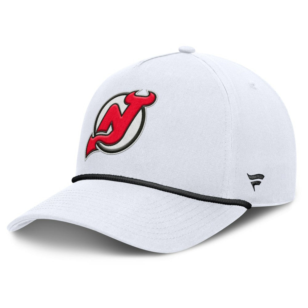 New Jersey Devils Fanatics Rope A-Frame Adjustable Hat - White - NHL 201922904
