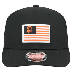 San Francisco Giants New Era Flag 9SEVENTY Stretch-Snap Hat - Black - New Era Lifestyle