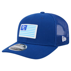 Kansas City Royals New Era Flag 9SEVENTY Stretch-Snap Hat - Royal - New Era Discount