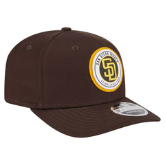 San Diego Padres New Era Circle Patch 9SEVENTY Stretch-Snap Hat - Brown - New Era Lifestyle