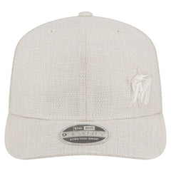 Miami Marlins New Era Flawless 9SEVENTY Stretch-Snap Hat - Light Beige - New Era Lifestyle