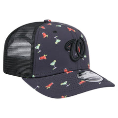 Washington Nationals New Era Adventure Drinks Pattern 9SEVENTY Stretch-Snap Hat - Black - New Era on Sale