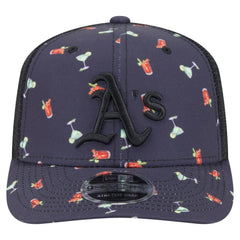Athletics New Era Adventure Drinks Pattern 9SEVENTY Stretch-Snap Hat - Black - New Era Lifestyle