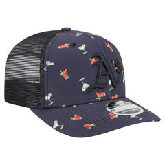 Athletics New Era Adventure Drinks Pattern 9SEVENTY Stretch-Snap Hat - Black - New Era Lifestyle