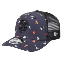 San Francisco Giants New Era Adventure Drinks Pattern 9SEVENTY Stretch-Snap Hat - Black - New Era Lifestyle