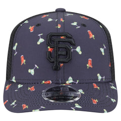 San Francisco Giants New Era Adventure Drinks Pattern 9SEVENTY Stretch-Snap Hat - Black - New Era Lifestyle