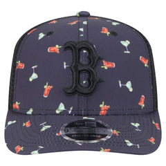 Boston Red Sox New Era Adventure Drinks Pattern 9SEVENTY Stretch-Snap Hat - Black - New Era on Sale