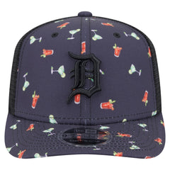 Detroit Tigers New Era Adventure Drinks Pattern 9SEVENTY Stretch-Snap Hat - Navy - New Era Online