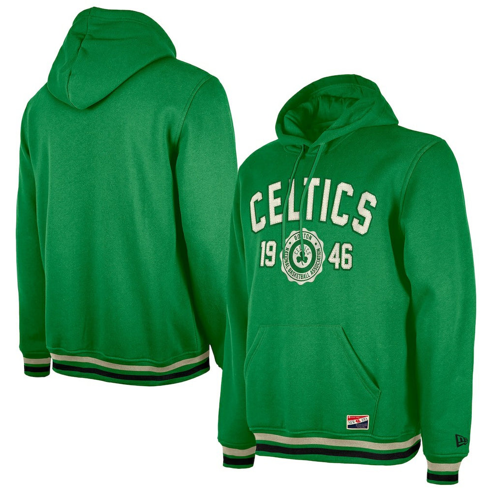Boston Celtics Throwback Vintage Pullover Hoodie Kelly Green | New Era discount