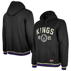 Sacramento Kings Throwback Vintage Pullover Hoodie Black | New Era discount