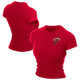 Miami Heat Women's Leisure Collection Baby Doll Cropped T-Shirt Dark Red | New Era outlet