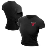Chicago Bulls Women's Leisure Collection Baby Doll Cropped T-Shirt for sale Black | New Era
