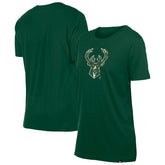 Milwaukee Bucks Women's Glam Game Flower T-Shirt Hunter Green | New Era US