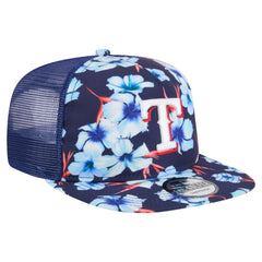 Texas Rangers New Era Adventure Pattern Golfer Trucker Snapback Hat - Royal - New Era Discount