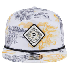 Pittsburgh Pirates New Era Printed Island Golfer Snapback Hat - White - New Era on Sale