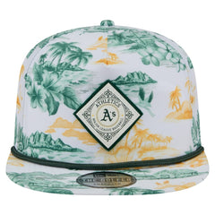 Athletics New Era Printed Island Golfer Snapback Hat - White - New Era Discount