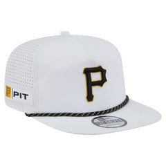 Pittsburgh Pirates New Era Perforated Golfer Snapback Hat - White - New Era Sale