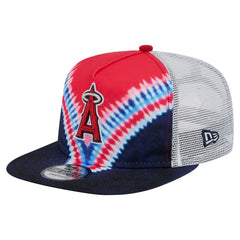 Los Angeles Angels New Era Tie-Dye Golfer Trucker Adjustable Hat - New Era Discount