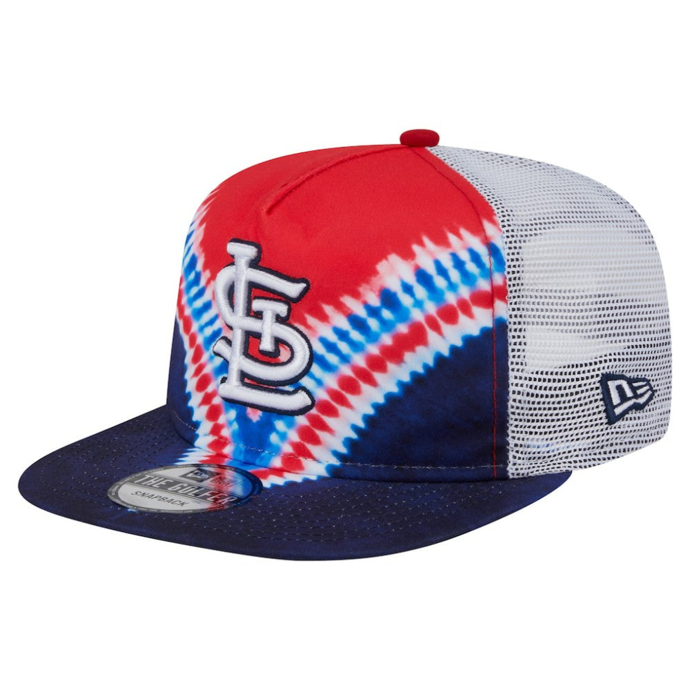 St. Louis Cardinals New Era Tie-Dye Golfer Trucker Adjustable Hat - New Era Sale