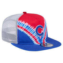 Chicago Cubs New Era Tie-Dye Golfer Trucker Adjustable Hat - New Era on Sale