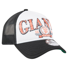 San Francisco Giants New Era Distressed 9FORTY A-Frame Adjustable Trucker Hat - Black - New Era Online