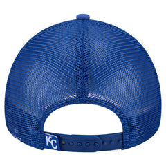 Kansas City Royals New Era Distressed 9FORTY A-Frame Adjustable Trucker Hat - Royal - New Era Online