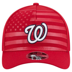 Washington Nationals New Era American Flag 9FORTY M-Crown A-Frame Adjustable Hat - Red - New Era Lifestyle