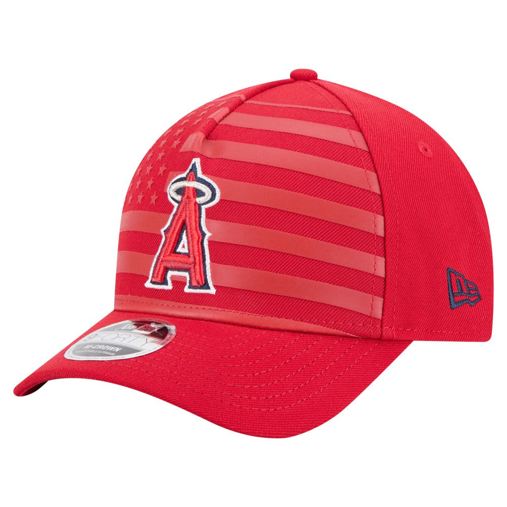 Los Angeles Angels New Era American Flag 9FORTY M-Crown A-Frame Adjustable Hat - Red - New Era on Sale