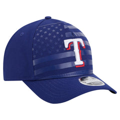 Texas Rangers New Era American Flag 9FORTY M-Crown A-Frame Adjustable Hat - Royal - New Era Online