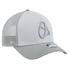 Baltimore Orioles New Era Color Pack A-Frame 9FORTY Trucker Adjustable Hat - Gray - New Era Lifestyle