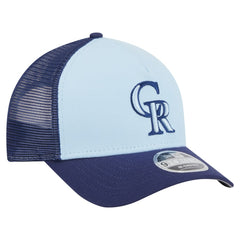Colorado Rockies New Era 2-Tone Color Pack 9FORTY M-Crown A-Frame Adjustable Hat - Light Blue/Navy - New Era Online