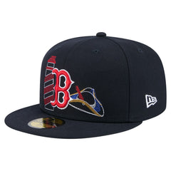 Boston Red Sox New Era State Stitch 59FIFTY Fitted Hat - Navy - New Era Discount
