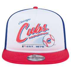 Chicago Cubs New Era Retro Script Trucker 9FIFTY Snapback Hat - White/Red - New Era Lifestyle