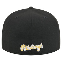 Pittsburgh Pirates New Era Overlap 59FIFTY Fitted Hat - Black - New Era Sale
