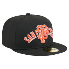 San Francisco Giants New Era Overlap 59FIFTY Fitted Hat - Black - New Era Online
