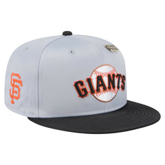 San Francisco Giants New Era Satin 59FIFTY Fitted Hat - Gray/Black - New Era Online