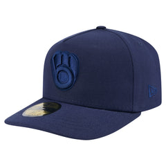 Milwaukee Brewers New Era Color Pack A-Frame 59FIFTY Fitted Hat - Navy - New Era on Sale