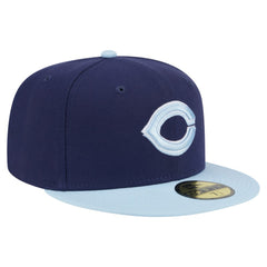 Cincinnati Reds New Era Color Pack 2-Tone 59FIFTY Fitted Hat - Navy/Light Blue - New Era on Sale