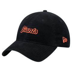 San Francisco Giants New Era Women's Corduroy 9TWENTY Adjustable Hat - Black - New Era Lifestyle