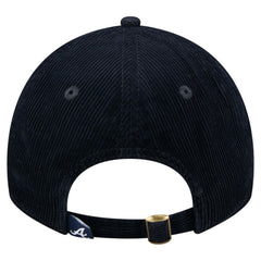 Atlanta Braves New Era Women's Corduroy 9TWENTY Adjustable Hat - Navy - New Era Lifestyle