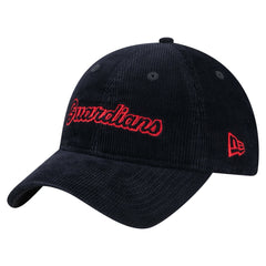 Cleveland Guardians New Era Women's Corduroy 9TWENTY Adjustable Hat - Navy - New Era Discount