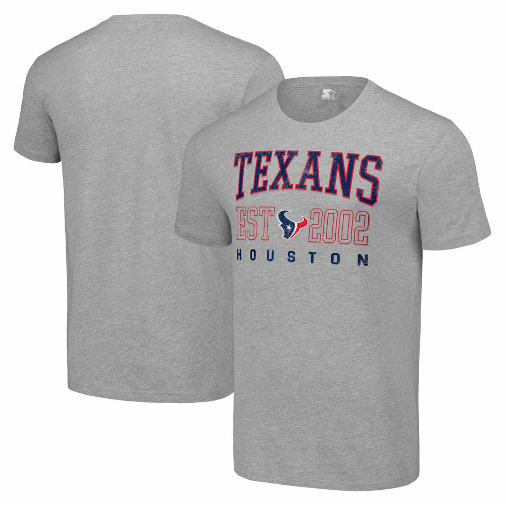 Houston Texans Starter Distressed Graphic T-Shirt Heather Gray