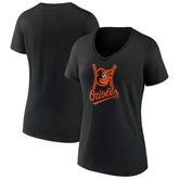 Baltimore Orioles Women's Fastball V-Neck T-Shirt - Black - MLB Online