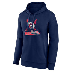 Cleveland Guardians Women's Fastball Pullover Hoodie - Navy - MLB on Sale