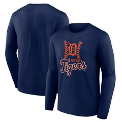 Detroit Tigers Fastball Long Sleeve T-Shirt - Navy - MLB Sale