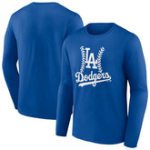 Los Angeles Dodgers Fastball Long Sleeve T-Shirt - Royal - MLB Sale