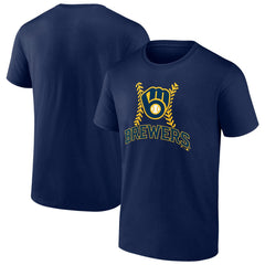 Milwaukee Brewers Fastball T-Shirt - Navy - MLB Online