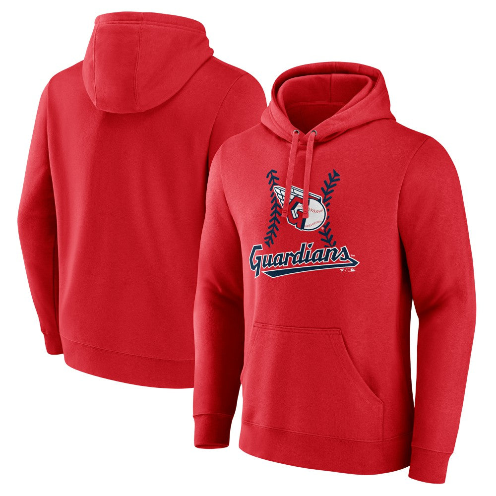 Cleveland Guardians Fastball Pullover Hoodie - Red - MLB Sale