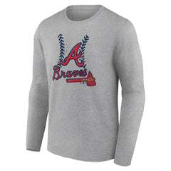 Atlanta Braves Fastball Long Sleeve T-Shirt - Gray - MLB Lifestyle
